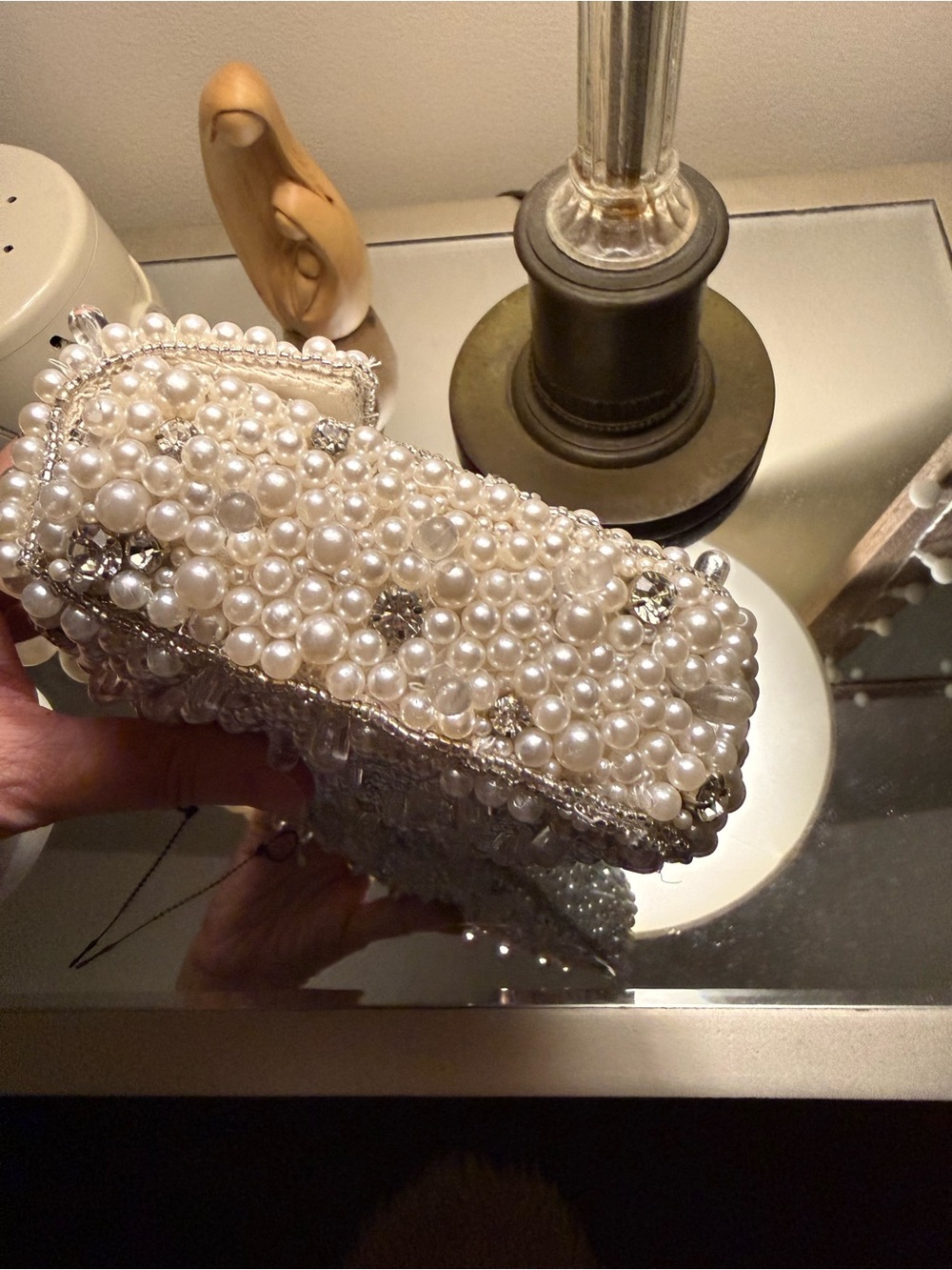 Fiona Beaded Bag: Pearl-Strap Embellished Edition - Picture 8 of 12